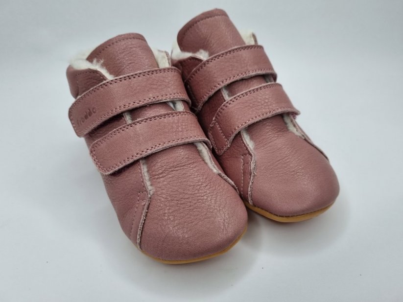 Zimné barefoot topánočky Froddo Prewalkers Nude - Veľkosť: 24, Farba: Ružová tmavá