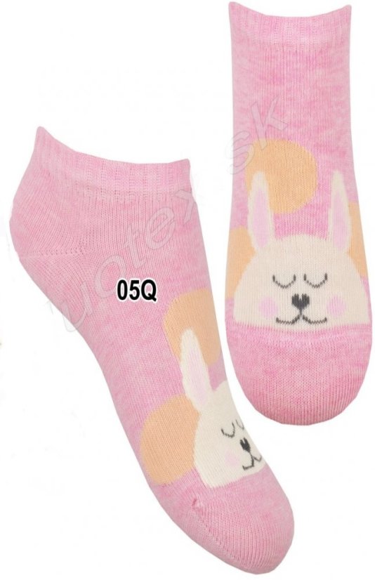 Detské členkové ponožky zajko - Veľkosť: 24-26