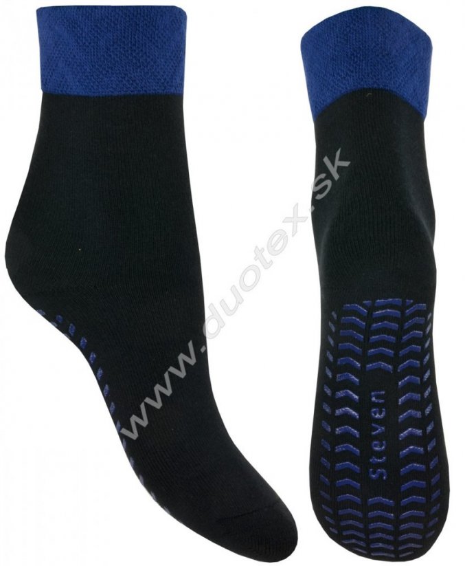 Detské protišmykové froté ponožky čierne - Veľkosť: 32-34