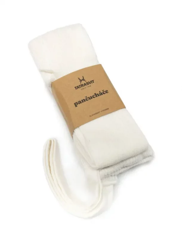 DUCIKA klasické detské pančušky zo 100% bavlny s trakmi biela - Veľkosť: 50, Farba: Biela