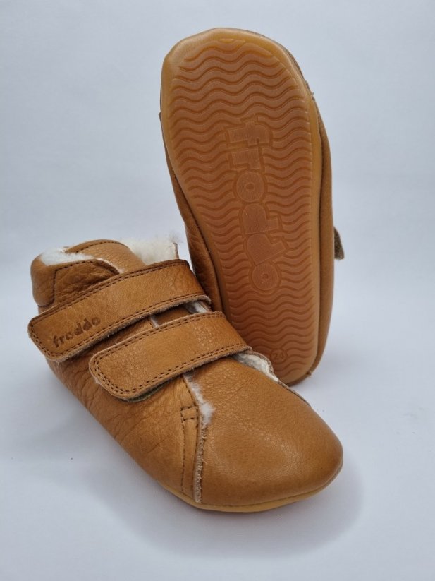 Zimné barefoot topánočky Froddo Prewalkers Cognac - Veľkosť: 22