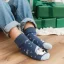 Zimné detské vzorované ponožky Tučniak jeans