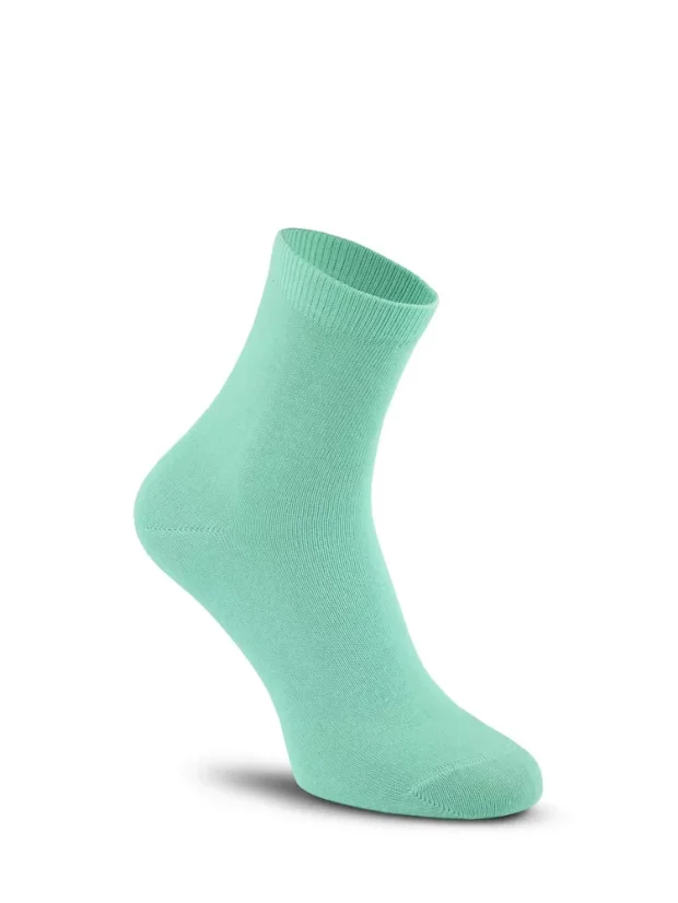 ROMSOK tradičné detské hladké ponožky zo 100% bavlny Tatrasvit zelená - Veľkosť: 37