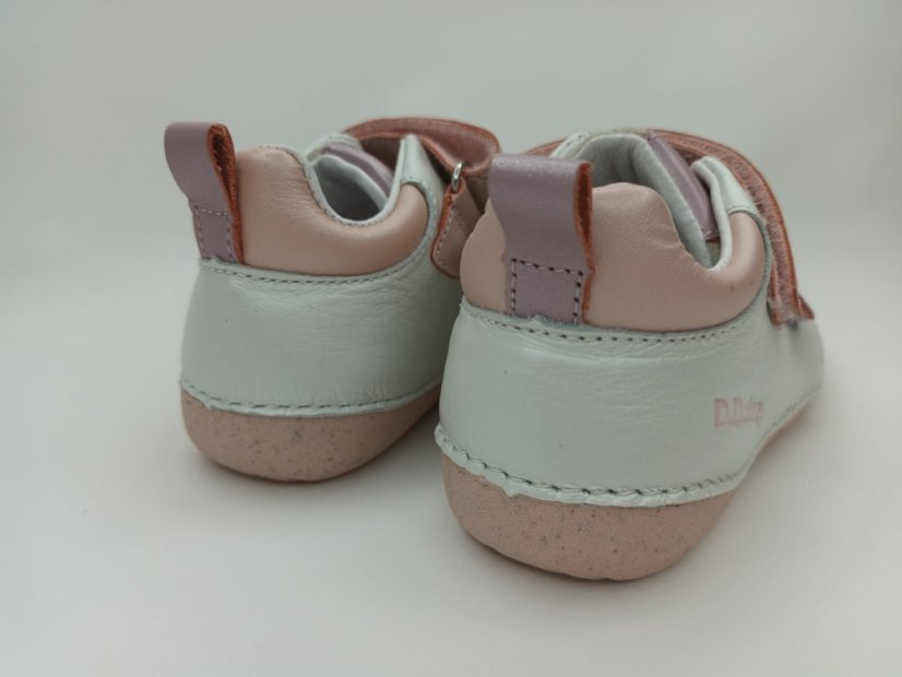 D.D.Step Dievčenské kožené topánky white - Veľkosť: 20