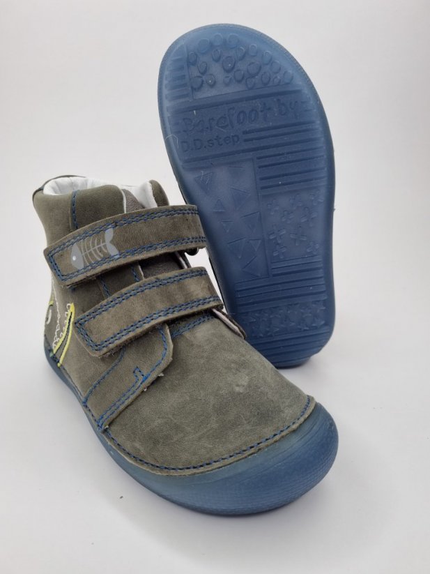 D.D.Step Členkové kožené barefoot topánky Grey - Veľkosť: 30