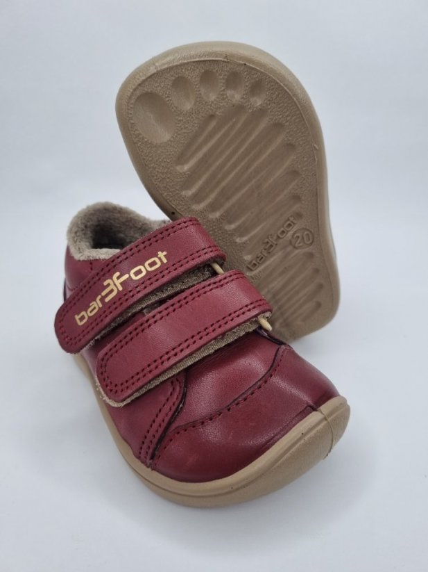 Zimná obuv barefoot ELF STEP TEX 2Be38T/1 burgund - Veľkosť: 26