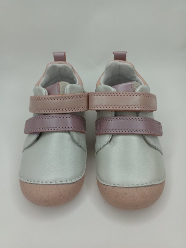 D.D.Step Dievčenské kožené topánky white - Veľkosť: 19