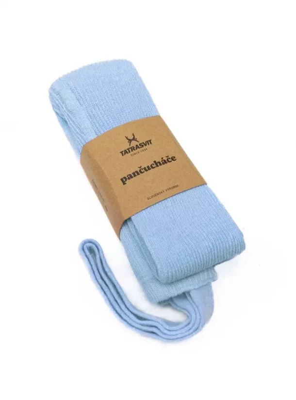 DUCIKA klasické detské pančušky zo 100% bavlny s trakmi svetlo modrá - Veľkosť: 90