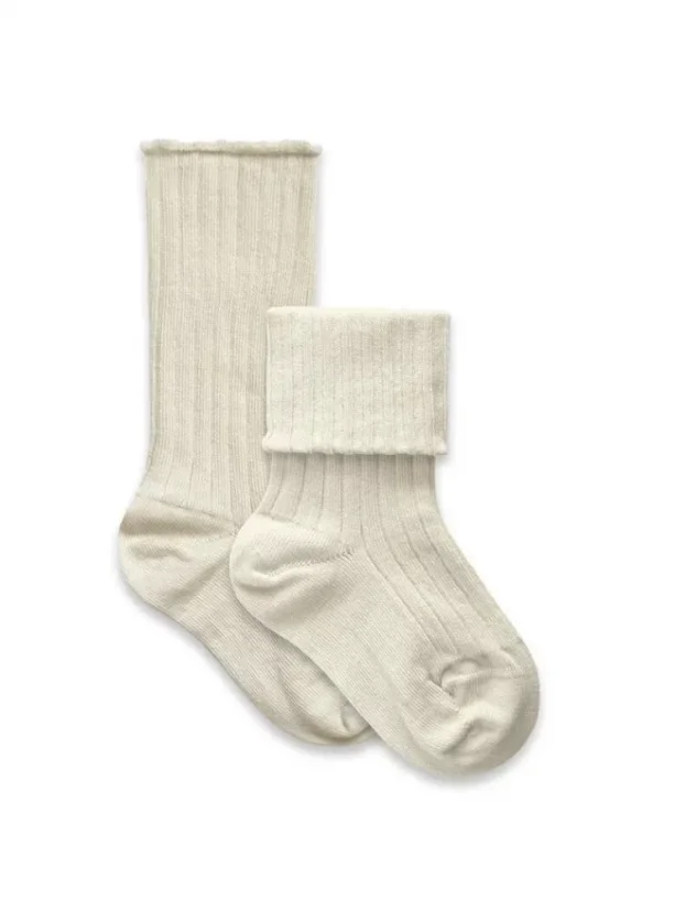 DIO detské ponožky/podkolienky z BIO bavlny tatrasvit smotanové - Veľkosť: 17-18