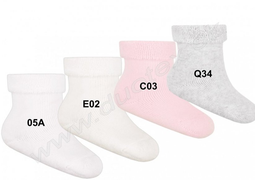 Kojenecké ponožky Froté - Veľkosť: 18-20, Farba: Sivá svetlá