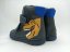 D.D.Step zimné kožené topánky royal blue dino
