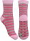Detské protišmykové termo ponožky Pásik ružový