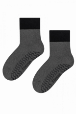 Detské protišmykové froté ponožky Sivá tmavá