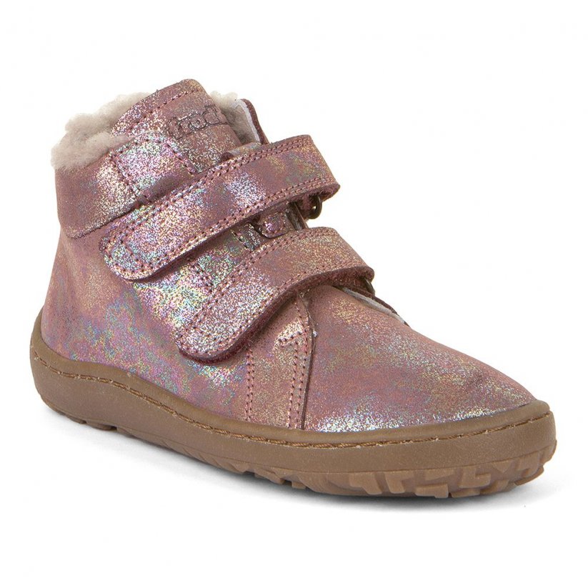 Zimné topánky Froddo Barefoot WINTER FURRY - pink shine - Veľkosť: 33