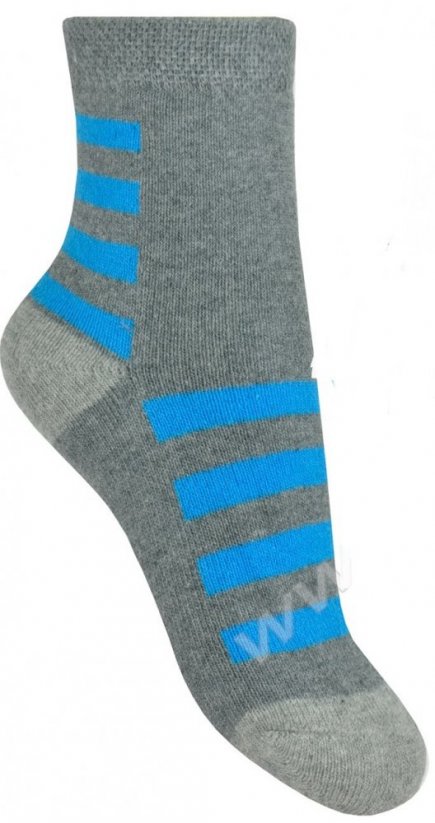 Zimné detské froté ponožky Pásik - Veľkosť: 27-30