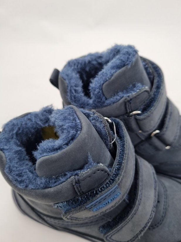 Zimné čižmičky barefoot Protetika Tyrel denim