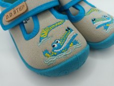 D.D.Step Barefoot sandálky - plátenky grey krokodíl
