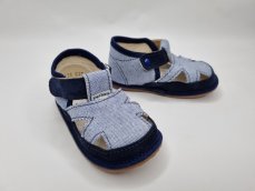 Textilné barefoot sandálky Pegres modré