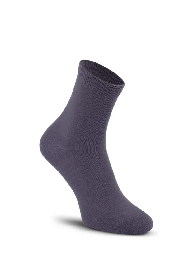 ROMSOK tradičné detské hladké ponožky zo 100% bavlny Tatrasvit sivá - Veľkosť: 19