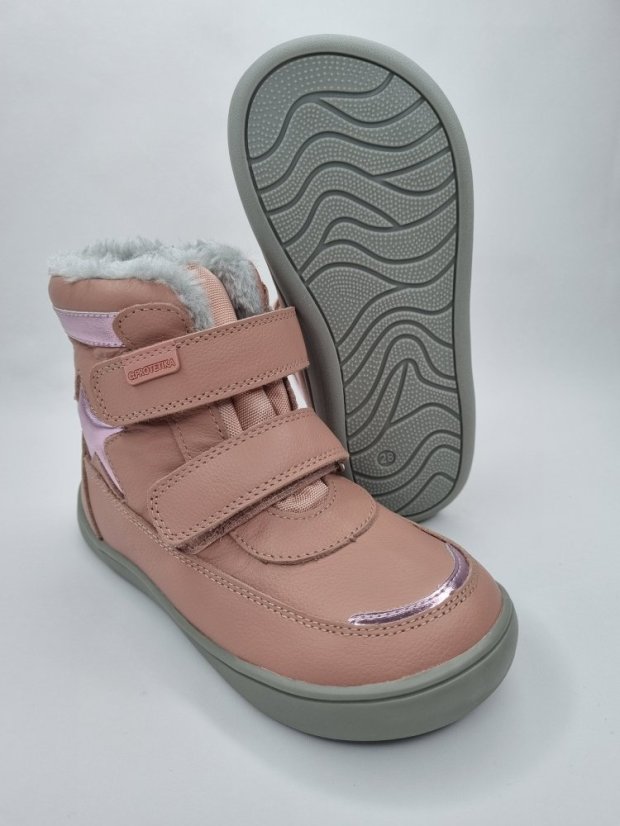 Zimné čižmičky Protetika barefoot Linet rosa s pro-tex membránou - Veľkosť: 30