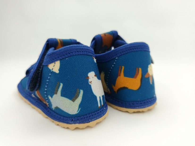 Detské flexi papuče RAK- farma modrá - Veľkosť: 22
