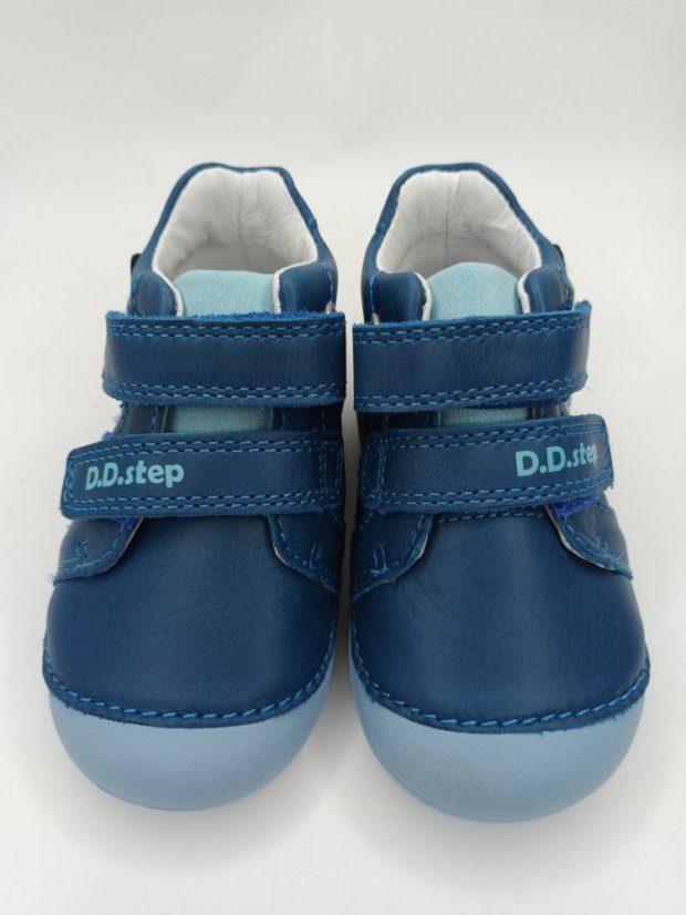 D.D.Step Chlapčenské kožené topánky Dinosaurus Bermuda blue - Veľkosť: 19
