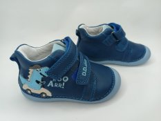 D.D.Step Chlapčenské kožené topánky Dinosaurus Bermuda blue