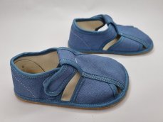 Detské barefoot papučky Baby Bare Shoes Slippers Denim