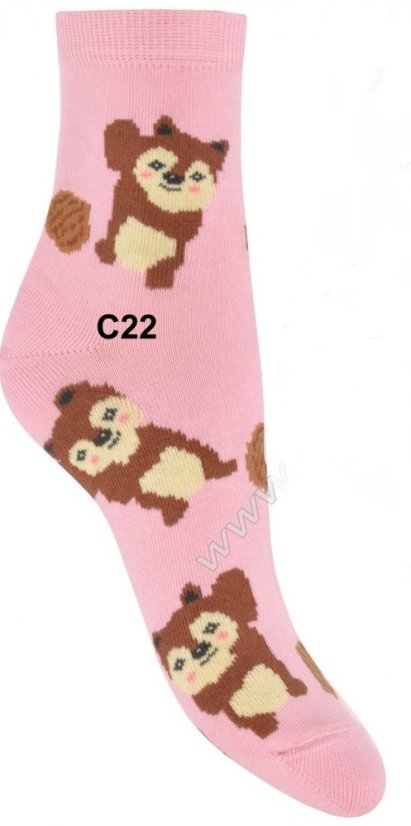 Detské ponožky Veverička - Veľkosť: 30-32