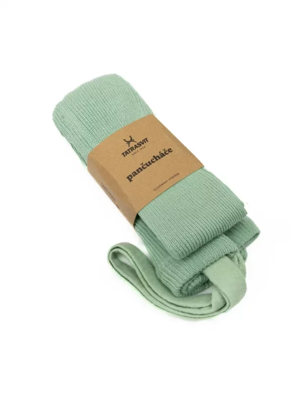 DUCIKA klasické detské pančušky zo 100% bavlny s trakmi zelená - Veľkosť: 60, Farba: Zelená tmavá