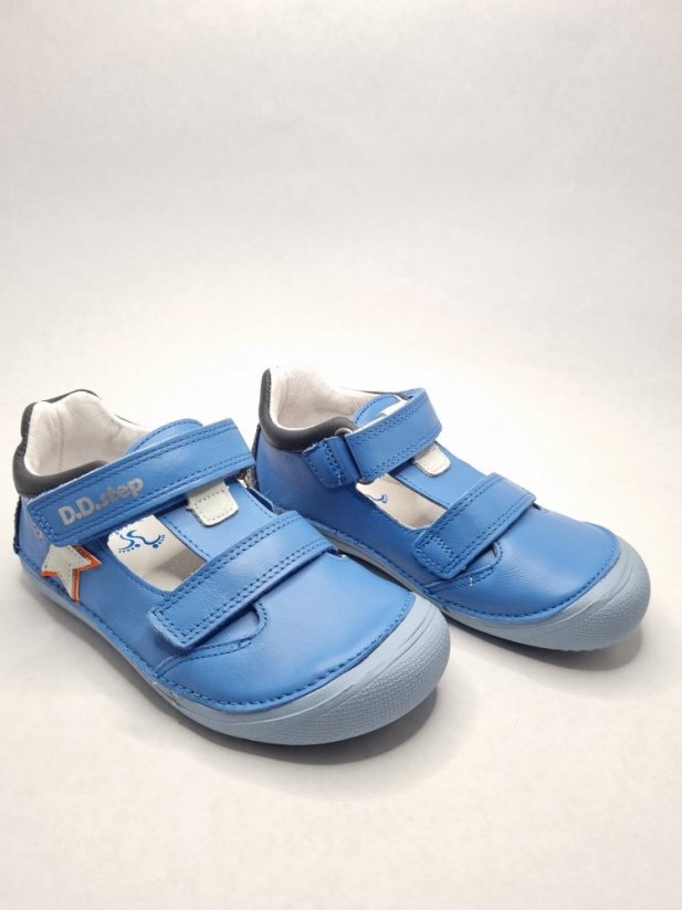 Kožené barefoot sandálky D.D.Step Sky Blue - Veľkosť: 32