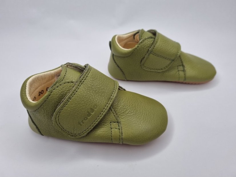 Topánočky Froddo barefoot Prewalkrs New classic Olive - Veľkosť: 18