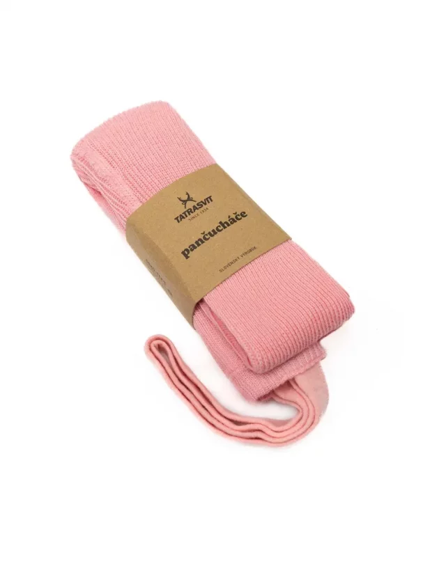 DUCIKA klasické detské pančušky zo 100% bavlny s trakmi ružová - Veľkosť: 90, Farba: Ružová svetlá