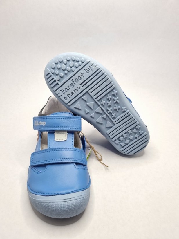 Kožené barefoot sandálky D.D.Step Sky Blue