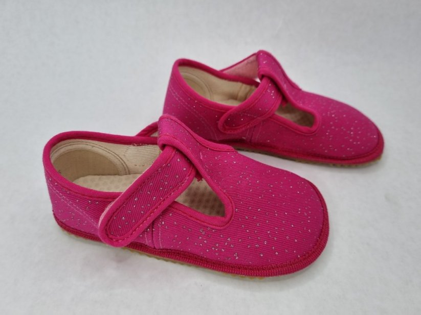 Papučky barefoot beda Pink Shine BF - Veľkosť: 28