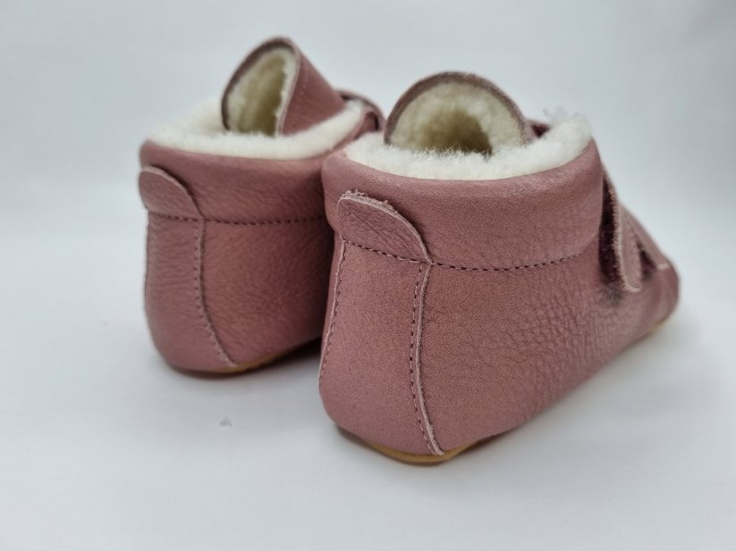 Zimné barefoot topánočky Froddo Prewalkers Nude - Veľkosť: 24, Farba: Ružová tmavá