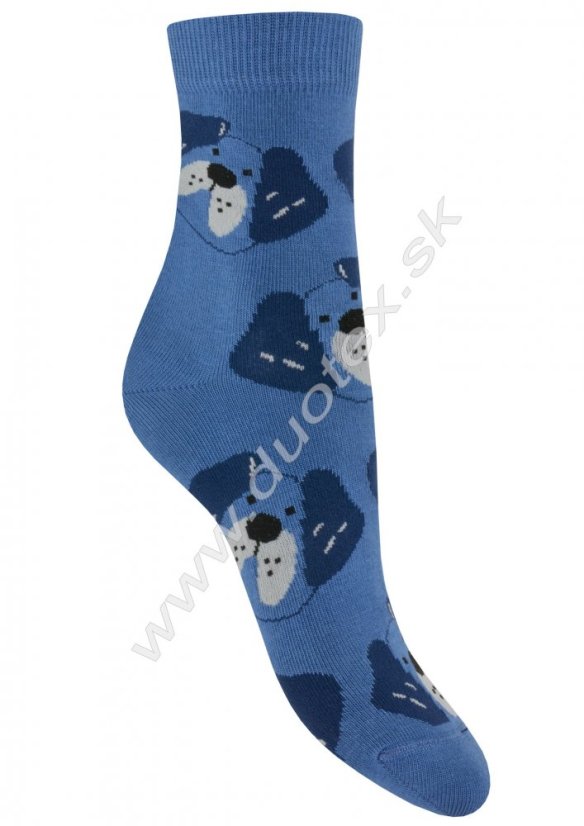 Detské ponožky Psík modrý - Veľkosť: 27-29