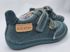 D.D.Step Chlapčenské kožené barefoot topánky Emerald