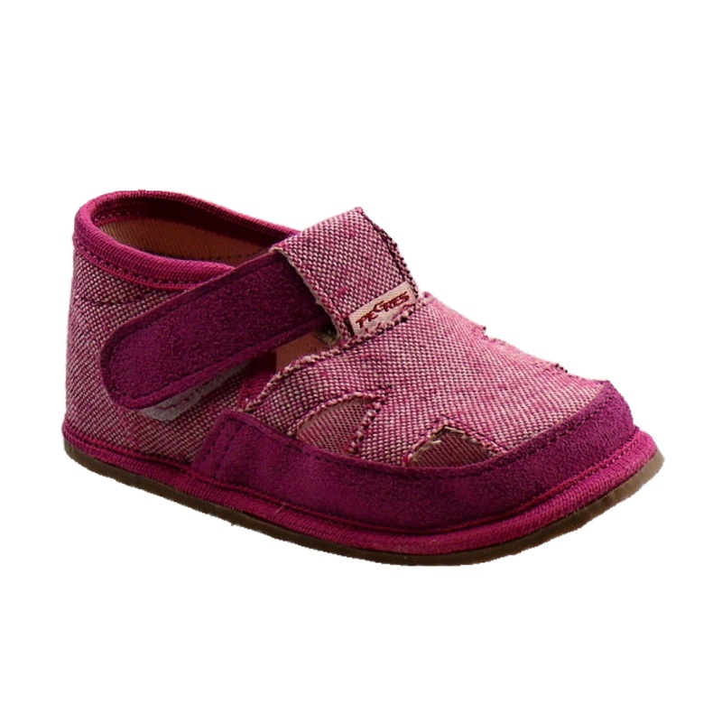 Textilné barefoot sandálky Pegres ružové - Veľkosť: 20