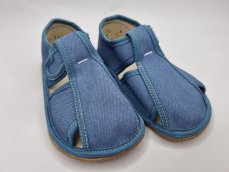 Detské barefoot papučky Baby Bare Shoes Slippers Denim