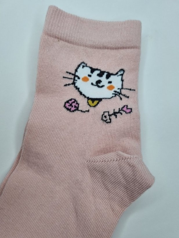 Detské ponožky Mačička - Veľkosť: 21-23