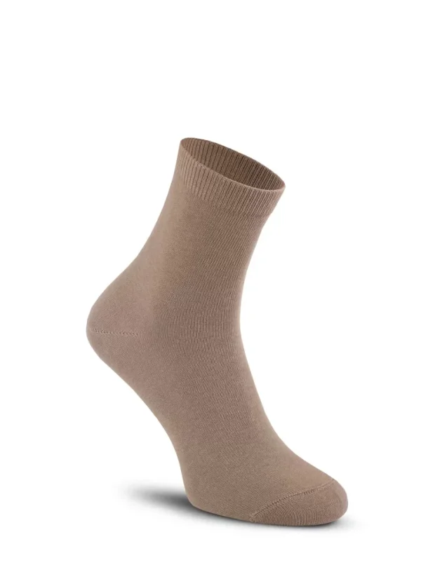 ROMSOK tradičné detské hladké ponožky zo 100% bavlny Tatrasvit hnedá - Veľkosť: 19