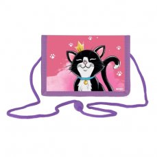 Detská textilná peňaženka Cat Queen