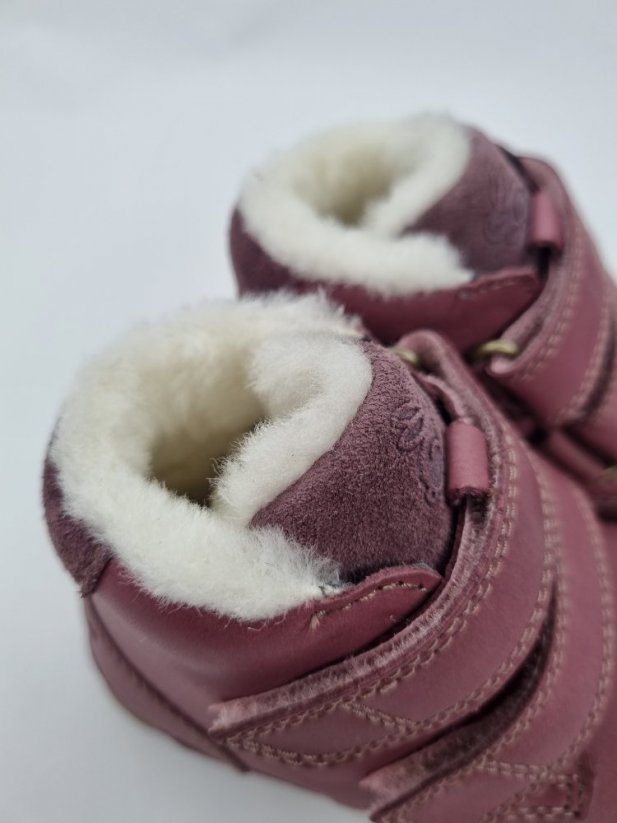 Zimné barefoot topánočky Bundgaard Petit Mid Winter Strap Dark Rose - Veľkosť: 19