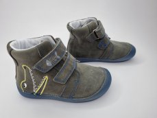 D.D.Step Členkové kožené barefoot topánky Grey