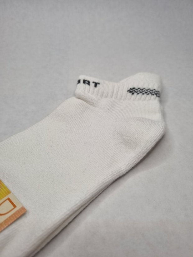 Ponožky členkové Justik Duotex biela - Farba: Biela