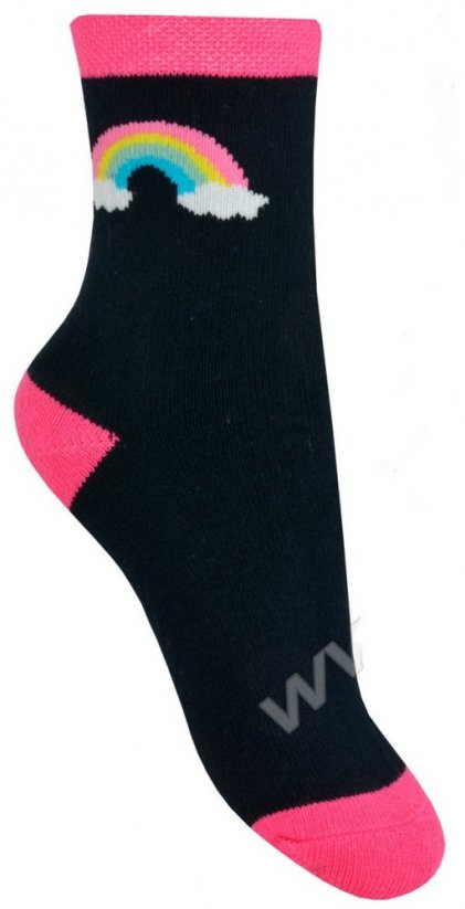 Zimné detské froté ponožky Dúha - Veľkosť: 31-34